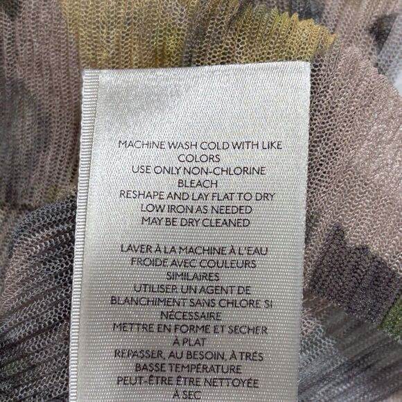 Anthropologie Sheer Floral Printed Long Sleeve Blouse Womens Medium Top - Picture 9 of 9